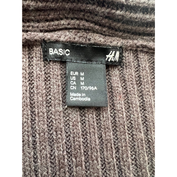 Women's H&M Brown Cardigan Sweater Size M - Picture 3 of 5